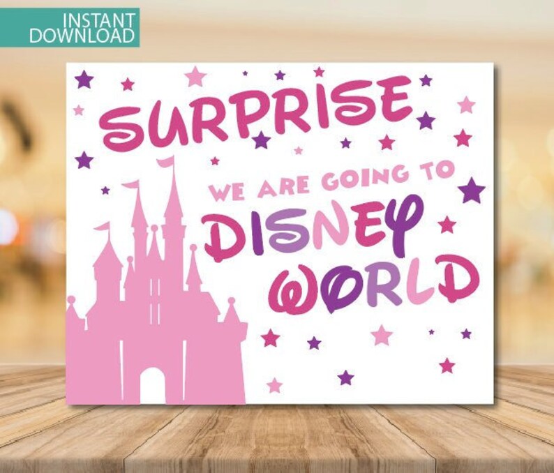 We re Going To Disney Printable