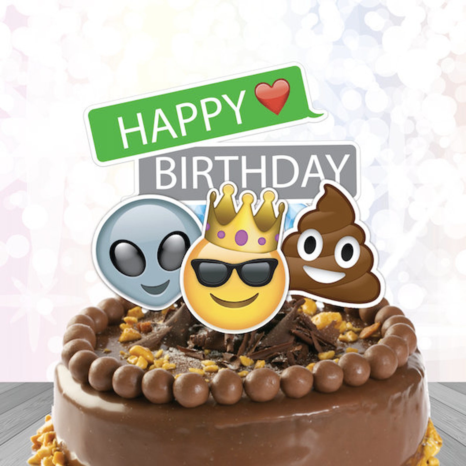 Emoji Center Piece Emoji Birthday Cake Topper Instant Download Etsy UK