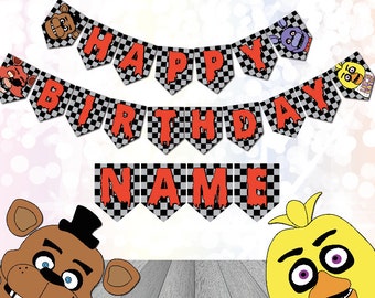 Fnaf birthday banner | Etsy