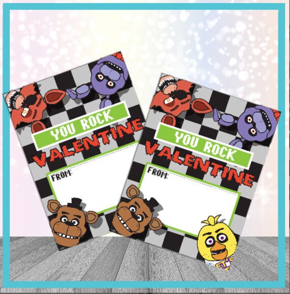 Five Nights At Freddys Valentine's Day Cards Digital | Etsy