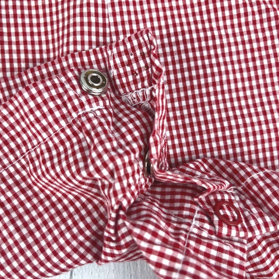 18 Month Red & White Gingham Print Shortall Rompe… - image 6
