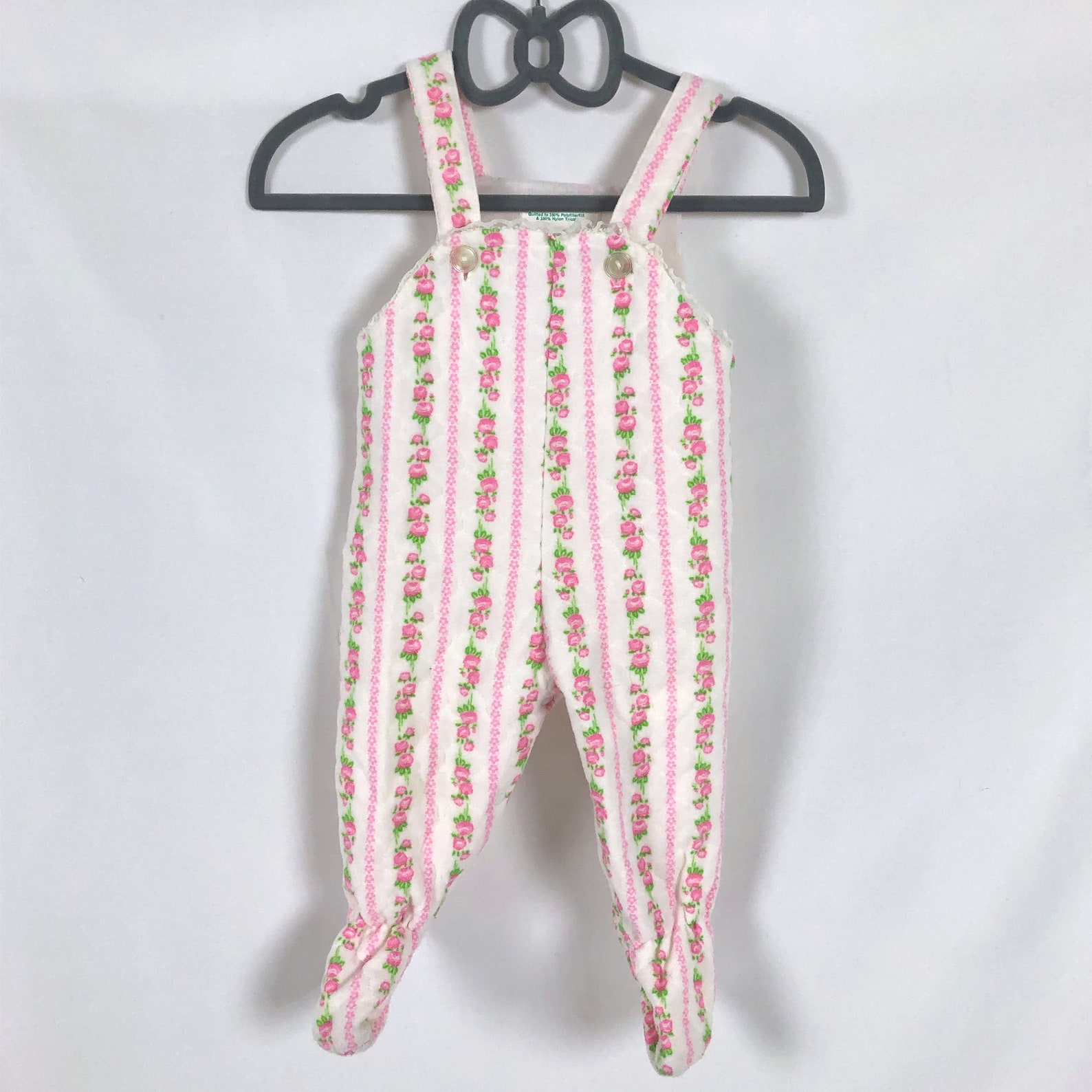 Vintage 1980's White Footie Jumper Overalls With Print of - Etsy UK