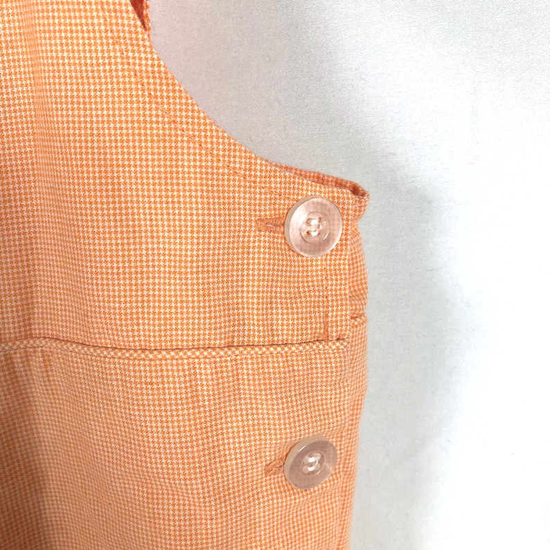 3T Orange /& White Gingham Overalls with Happy Scarecrow Appliqu\u00e9 in Blue and Red Gingham with Embroidered Pumpkins Yellow Threads as Straw