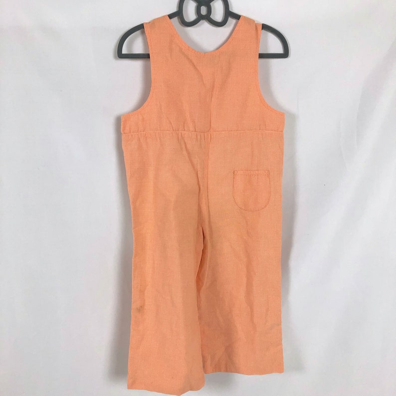 3T Orange /& White Gingham Overalls with Happy Scarecrow Appliqu\u00e9 in Blue and Red Gingham with Embroidered Pumpkins Yellow Threads as Straw
