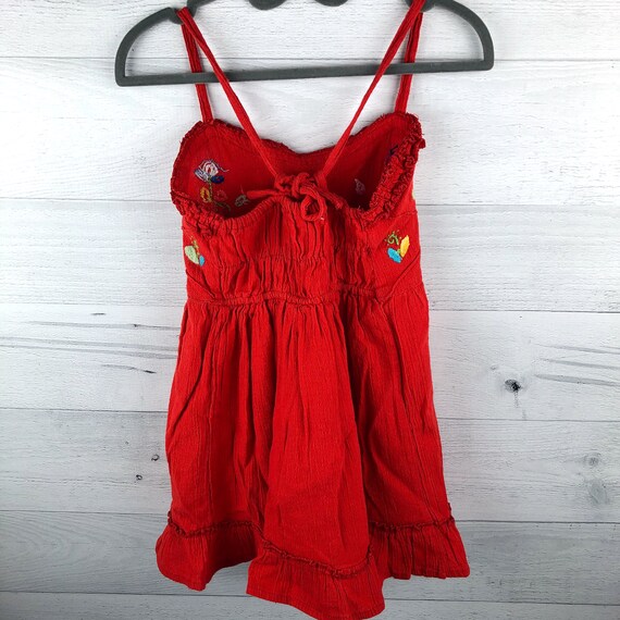 4T Red Sleeveless Dress with Beautiful Embroidery… - image 2