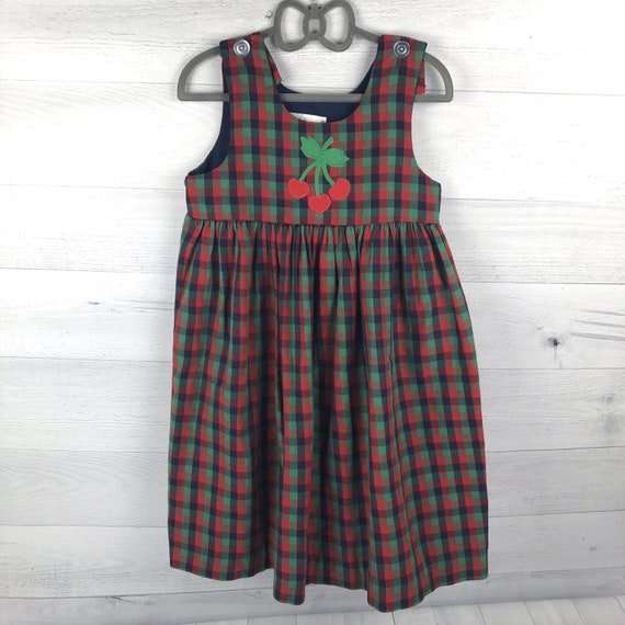 red and green checkered dress New Traditions Green Plaid Mini Dress main image 1