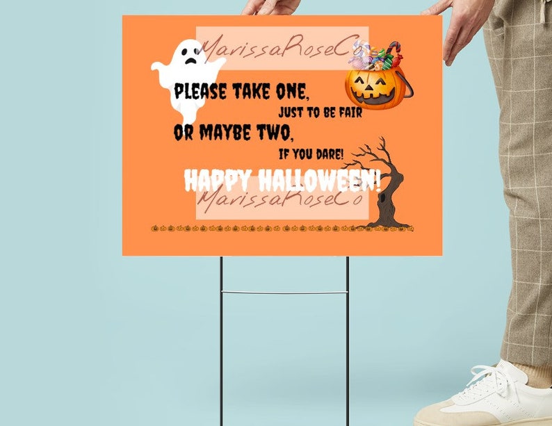 Printable Sign for Halloween Candy Bowl for Trick-or-treaters Instant ...