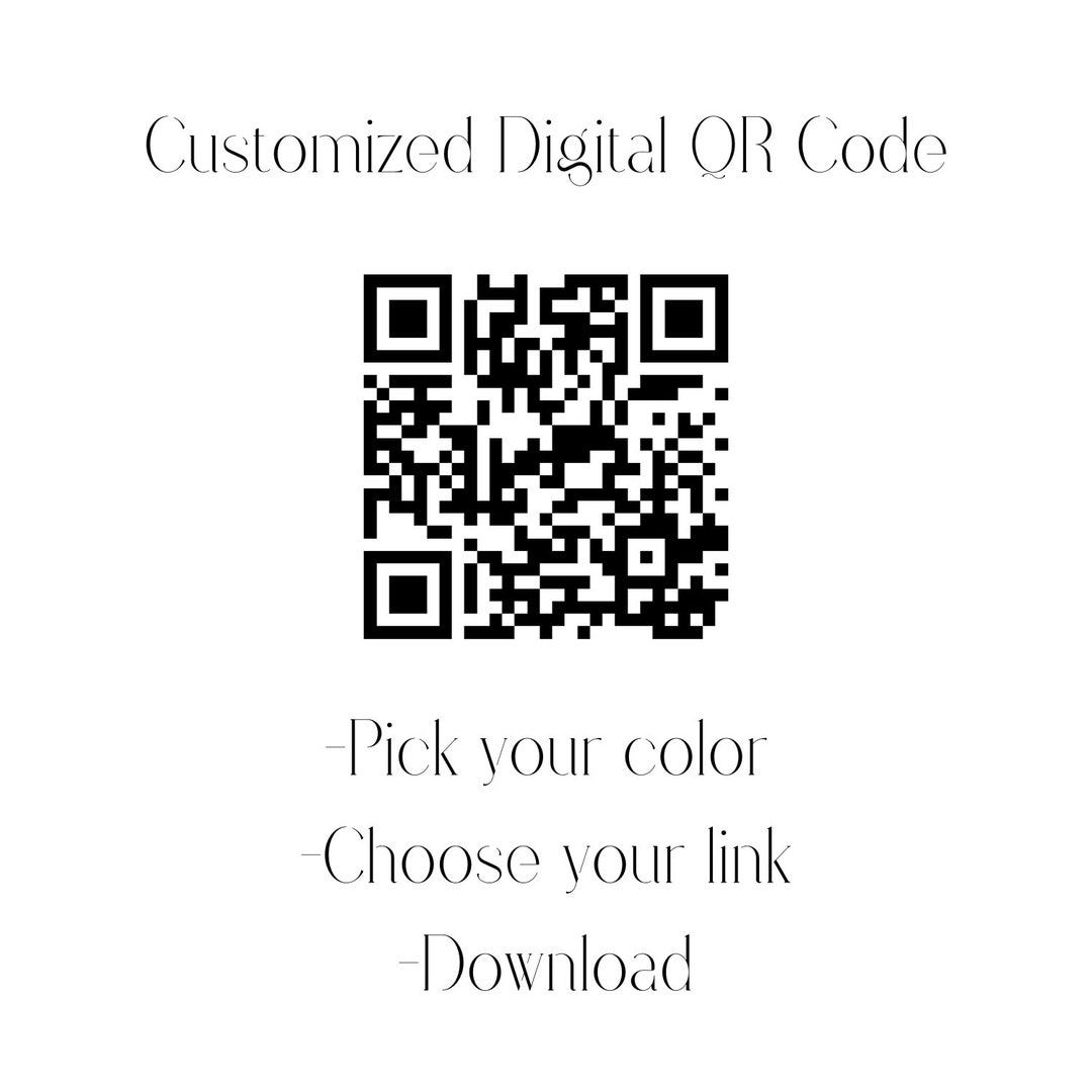 Digital QR Code Download Customized QR Code Digital Download for