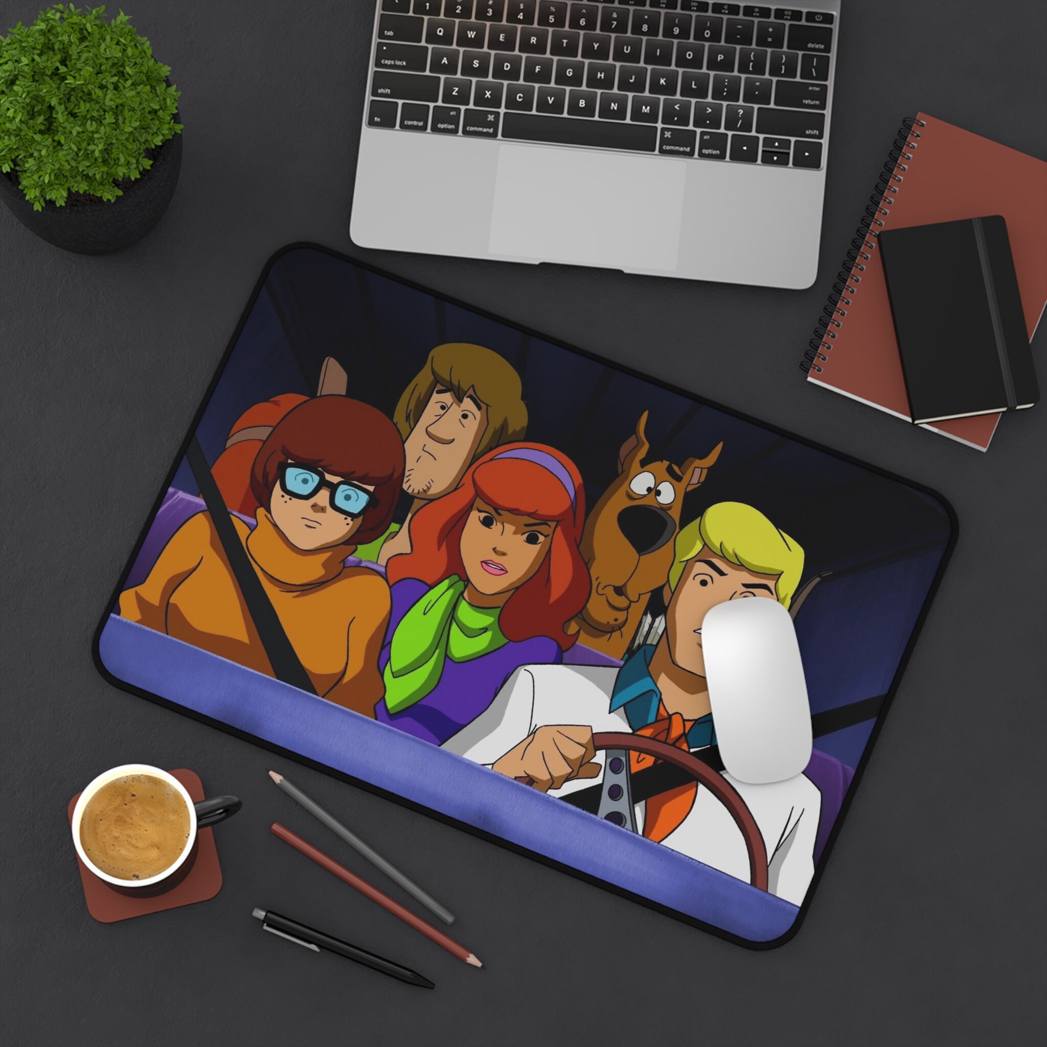 Scooby Doo Desk Mat Gamer Mousepad Cartoon Mouse Pad Scooby Etsy