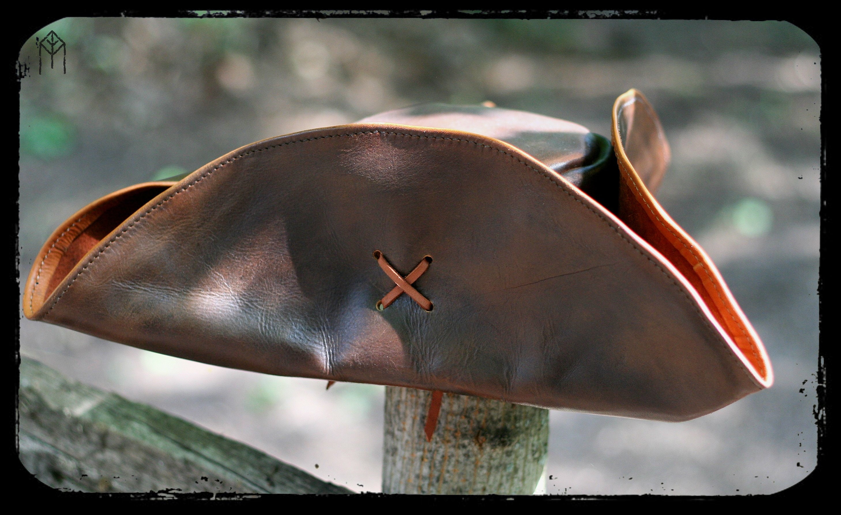 Leather tricorn hat Jack Sparrow ver. 3 genuine | Etsy