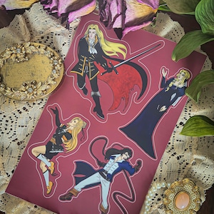 Castlevania SoTN Held Sticker Bogen