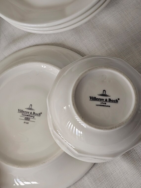 VILLEROY & BOCH Cup and Saucer Tea Set Luxembourg 1748 Stackable
