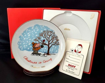 Vintage 1980 Designer Collection Ziggy JAPAN Christmas porcelain collector's Plate Limited Edition w/ Box & COA