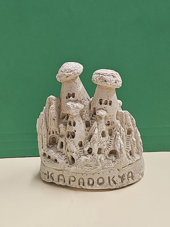 中国古玩　トルコ石蛙根付　共箱　58g/幅約6.5㎝　東Y7-1024☆2F カッパドキア カッパドキア トルコ 妖精の煙突石の置物 旅行のお土産