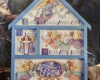 Kit de punto de cruz contado Himnos Celestiales de Bucilla: Villancicos de Ángeles