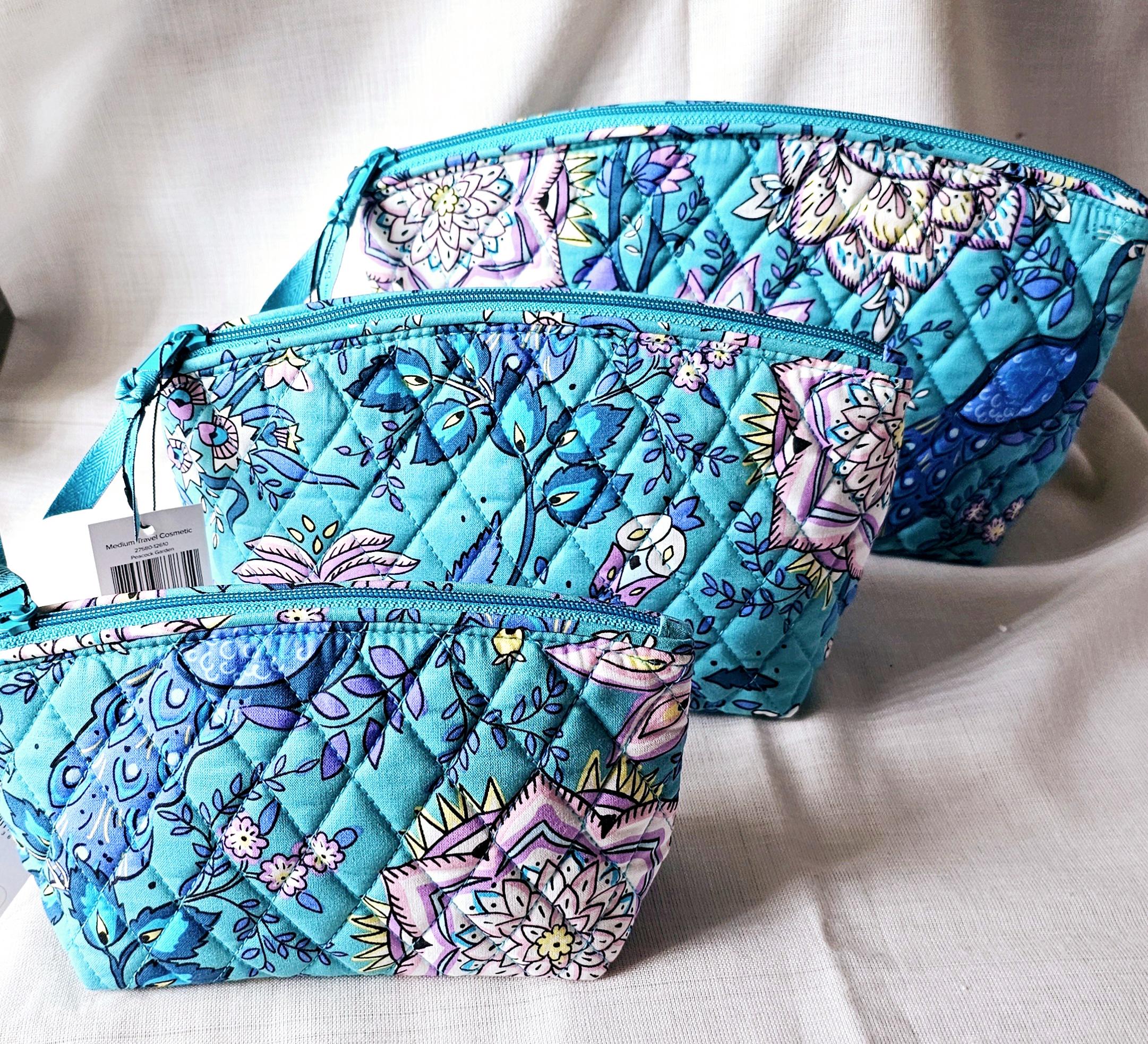 New Vera Bradley 3-pcs Set Travel Organizer Cosmetic Make-up