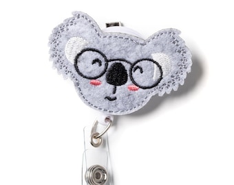 Koala Bear Badge Holder | ID Badge Holder | Badge Reel | Name Badge Holder | Medical Badge Reel | RN Badge Holder Teacher