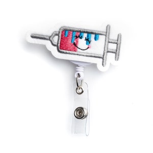 Syringe Badge Reel Holder | ID Badge Holder | Badge Reel | Name Badge Holder | Medical Badge Reel | RN Badge Holder