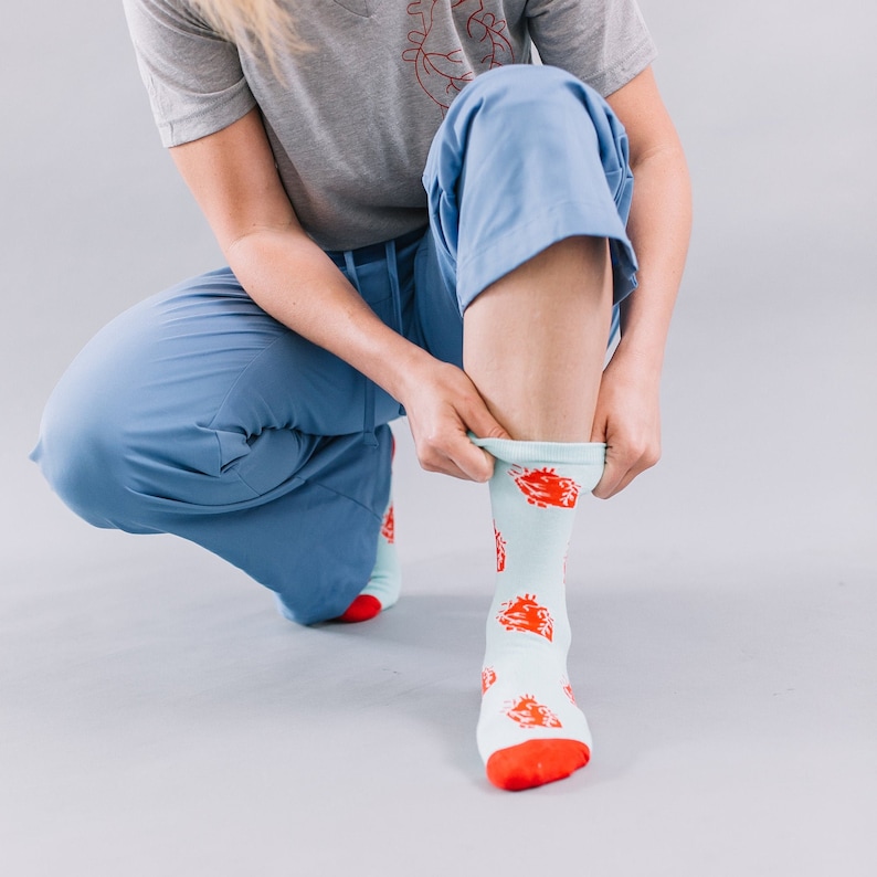 Anatomical Heart Socks Cardiac Socks Heart Socks Nurse Etsy
