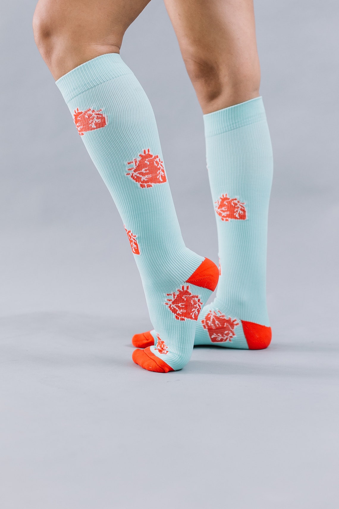 Anatomical Heart Compression Socks Cardiac Socks Heart Etsy