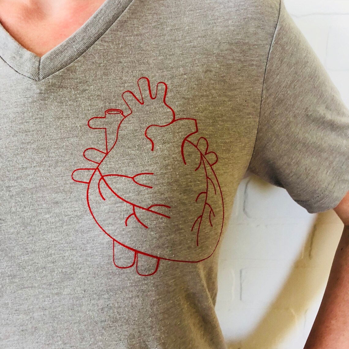 Anatomical Heart Embroidered Shirt - UK
