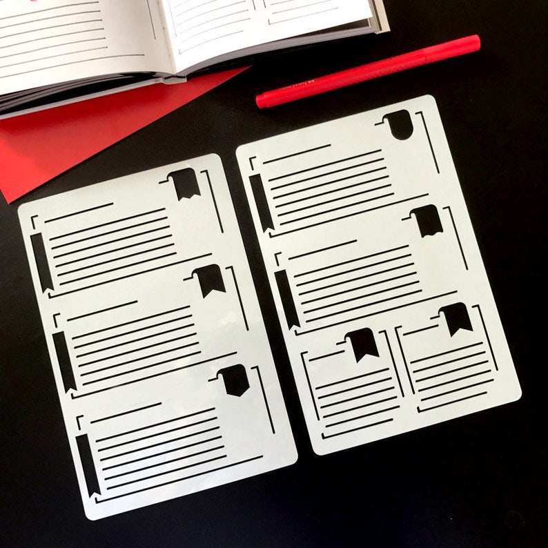 Set of 2 STENCILS Bullet Journal stencil Bullet Stencils for | Etsy
