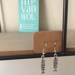 Fish bone earrings