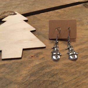 Snowman earrings