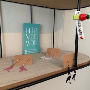 Colored flamingo earrings