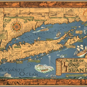 Eine Karte von Long Island, New York