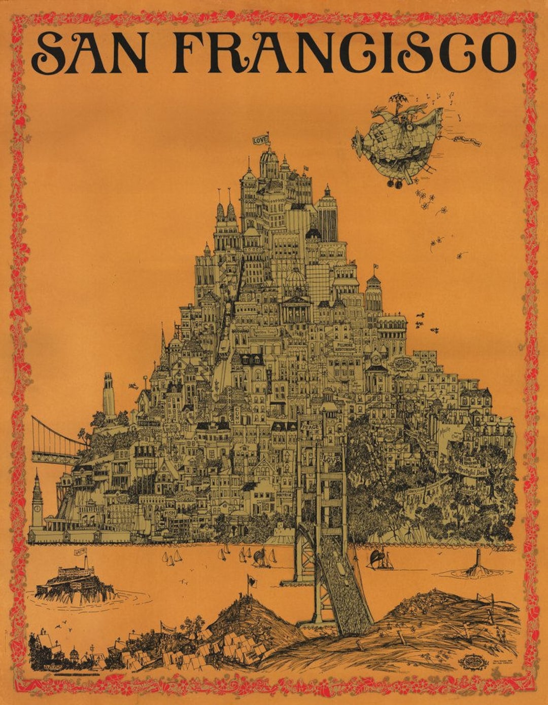 View of San Francisco (30 x 23) - Etsy