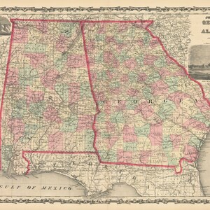 1861 Johnson es Georgia und Alabama