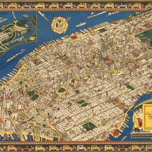1926 Une carte de l’île merveilleuse de Manhattan