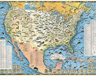 Sportsmen&#39;s Fishing Map of the United States