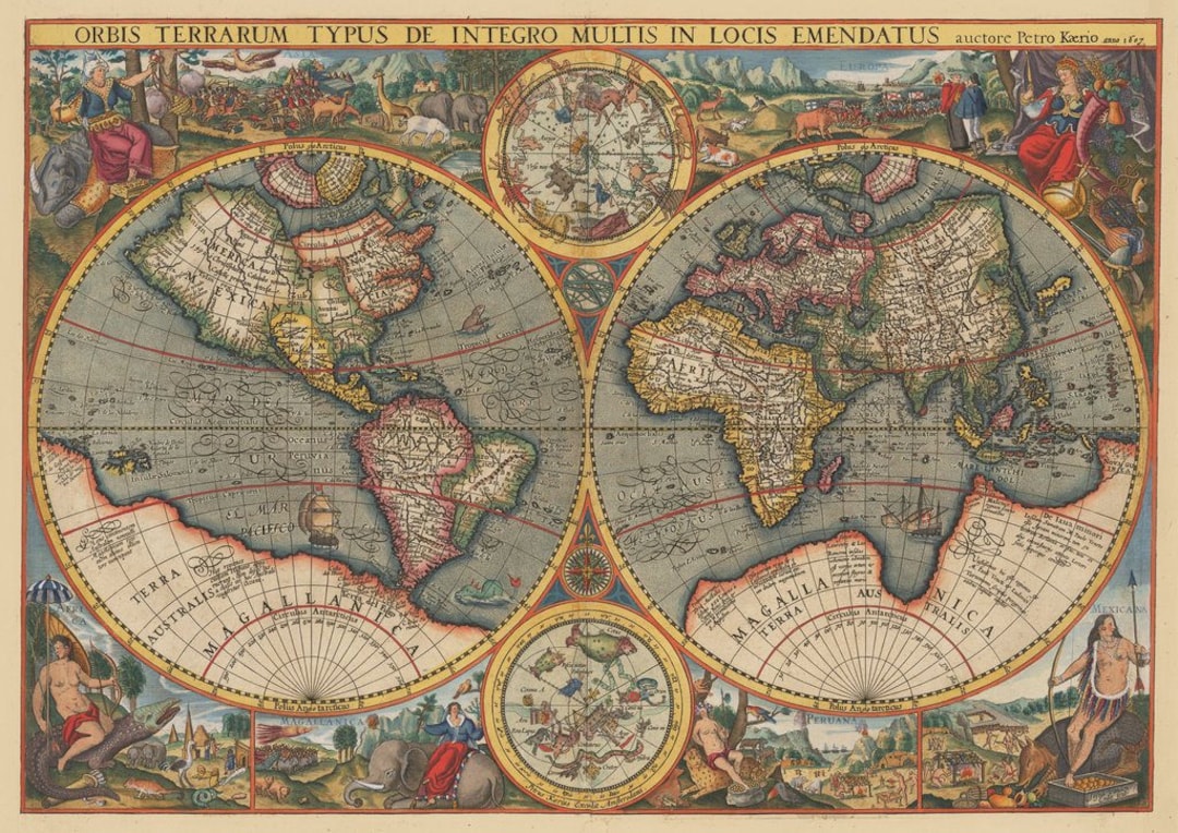 旧世界地図 - Orbis Terrarum  - Etsy 日本