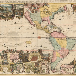 Carte Tres Curieuse de la Mer du Sud...