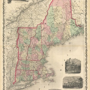 1861 Johnson&#39;s New England