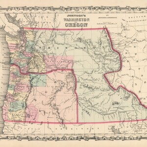 1861 Johnson es Washington und Oregon