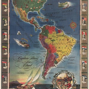 Carta Marítima do Capitão Silver de 1943