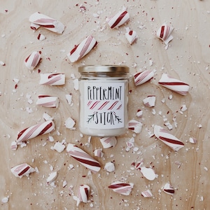 Peppermint Stick Coconut Wax Candle