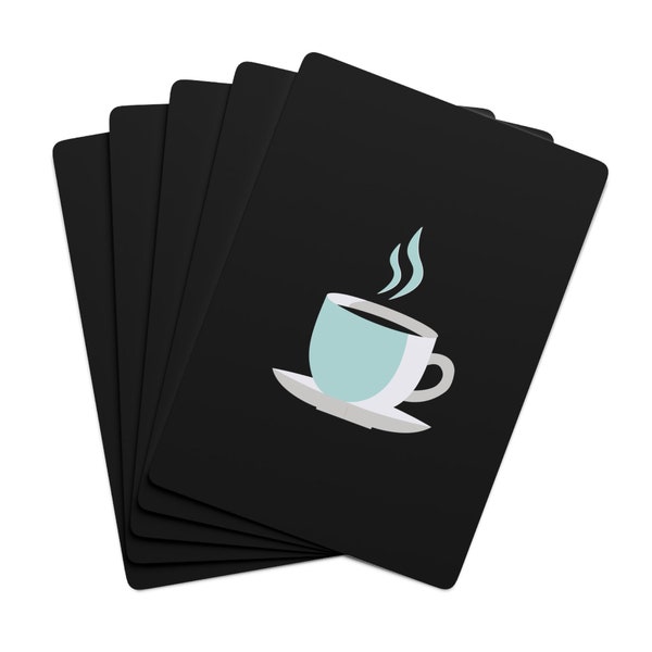 Dark Academia Coffee-Themed Deck of Playing Cards for Game Nights, Small Gifts, and Unique Evening Parties
