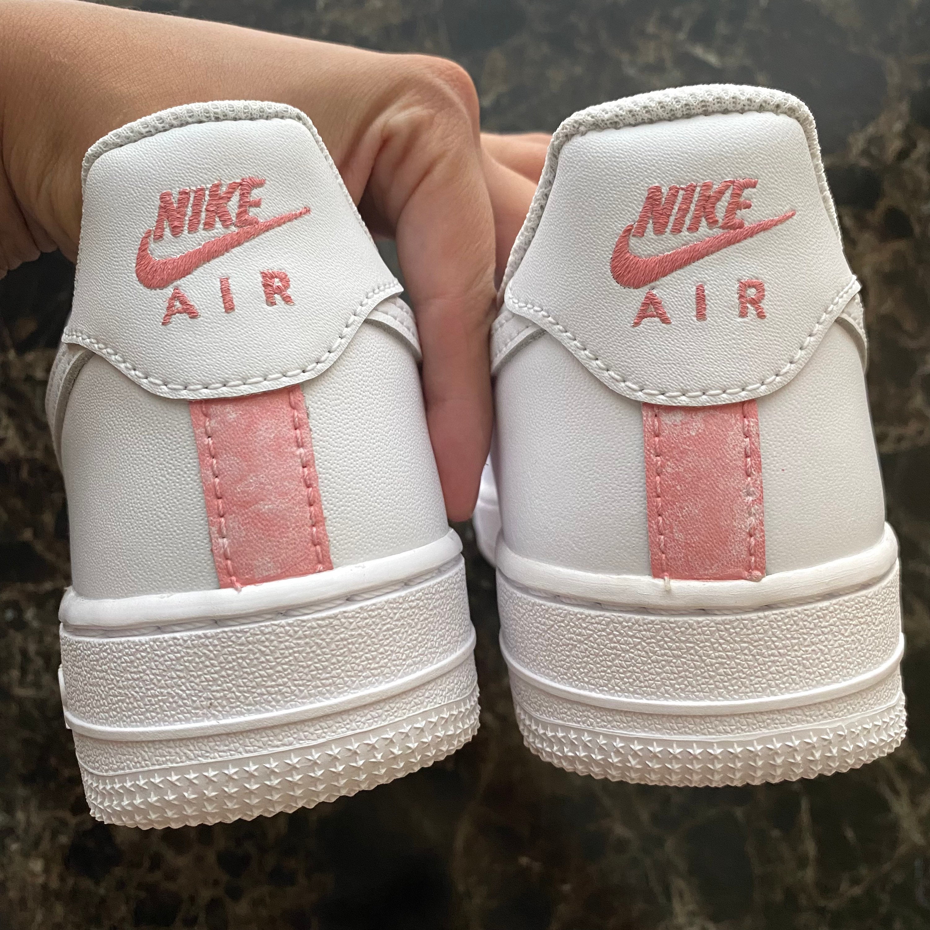 Nike Airforce 1 Pink Cloud Custom Sneakers - Etsy