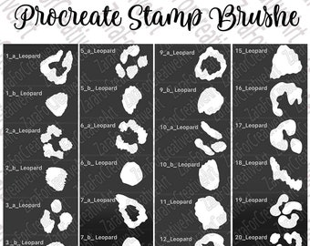 Procreate Leopard stamp Pattern Brush, Leopard seamless Pattern - Procreate Brush - Procreate  seamless Pattern