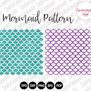 Mermaid seamless pattern Mermaid pattern svg  cricut Printable MERMAID SVG Cutting File for Silhouette Iron on transfer cut file cricut