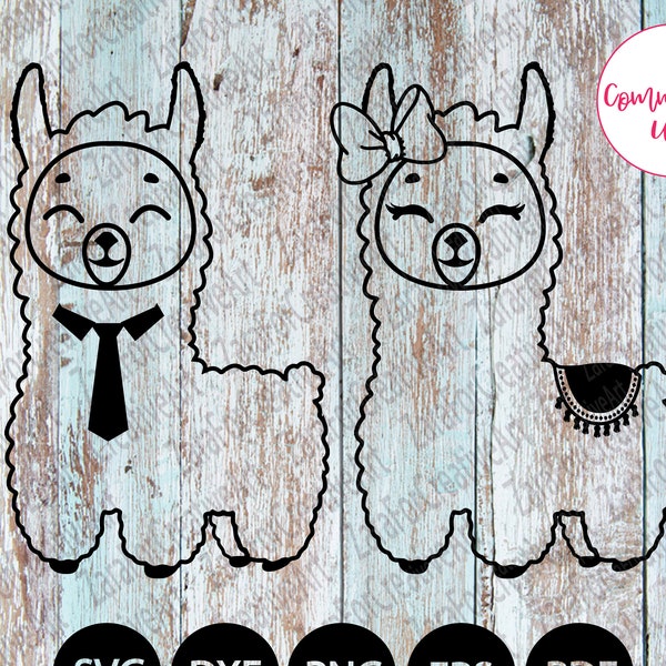 Llama Daddy svg Llama Mommy svg Llama svg Llama dad mom Llama family brother svg cute llama Iron on transfer svg file for cricut silhouette