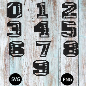 Football Player Numbers Svg Bundle, Football Svg, Football Number vector, Football PNG, Number Cut File, Cricut Silhouette, Cutting Files