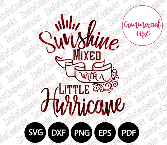 Sunshine Mixed With A Little Hurricane Svg Printable Cutting Etsy