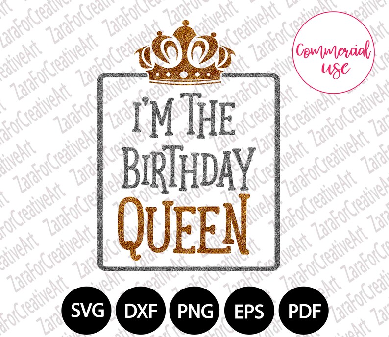 Download I'm the Birthday Queen SVG Crown Svg Princess Crown Svg | Etsy