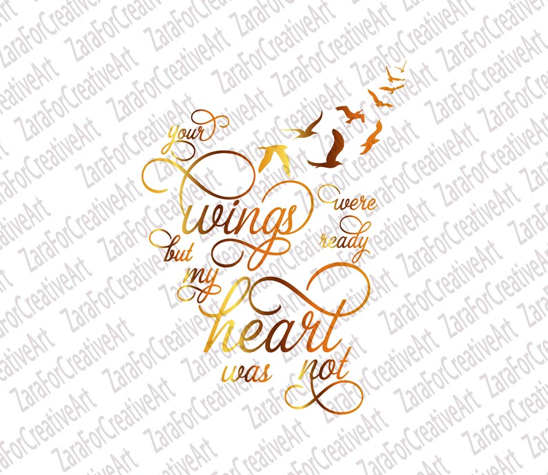 Deine Flügel Waren Bereit Mein Herz War Es Nicht Deine Flügel waren fertig svg aber mein Herz war nicht svg - Etsy.de
