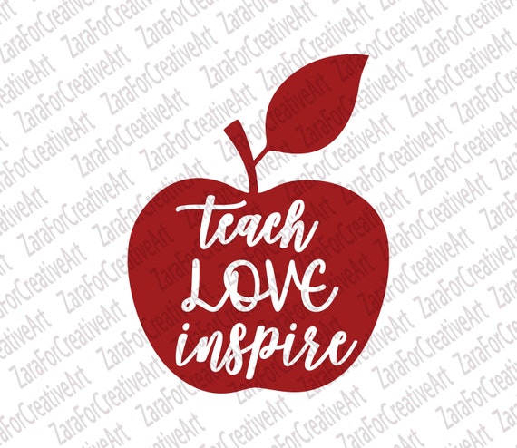 Download Teach Love Inspire Svg Teacher Svg School Svg Funny Teacher Etsy PSD Mockup Templates